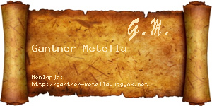 Gantner Metella névjegykártya